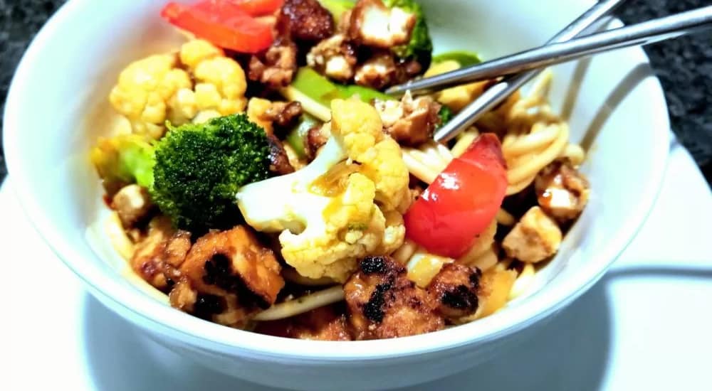 Vegan Drunken Noodles with veggies