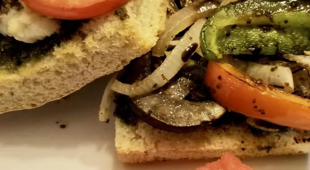 Vegan Pesto Veggie Sandwich