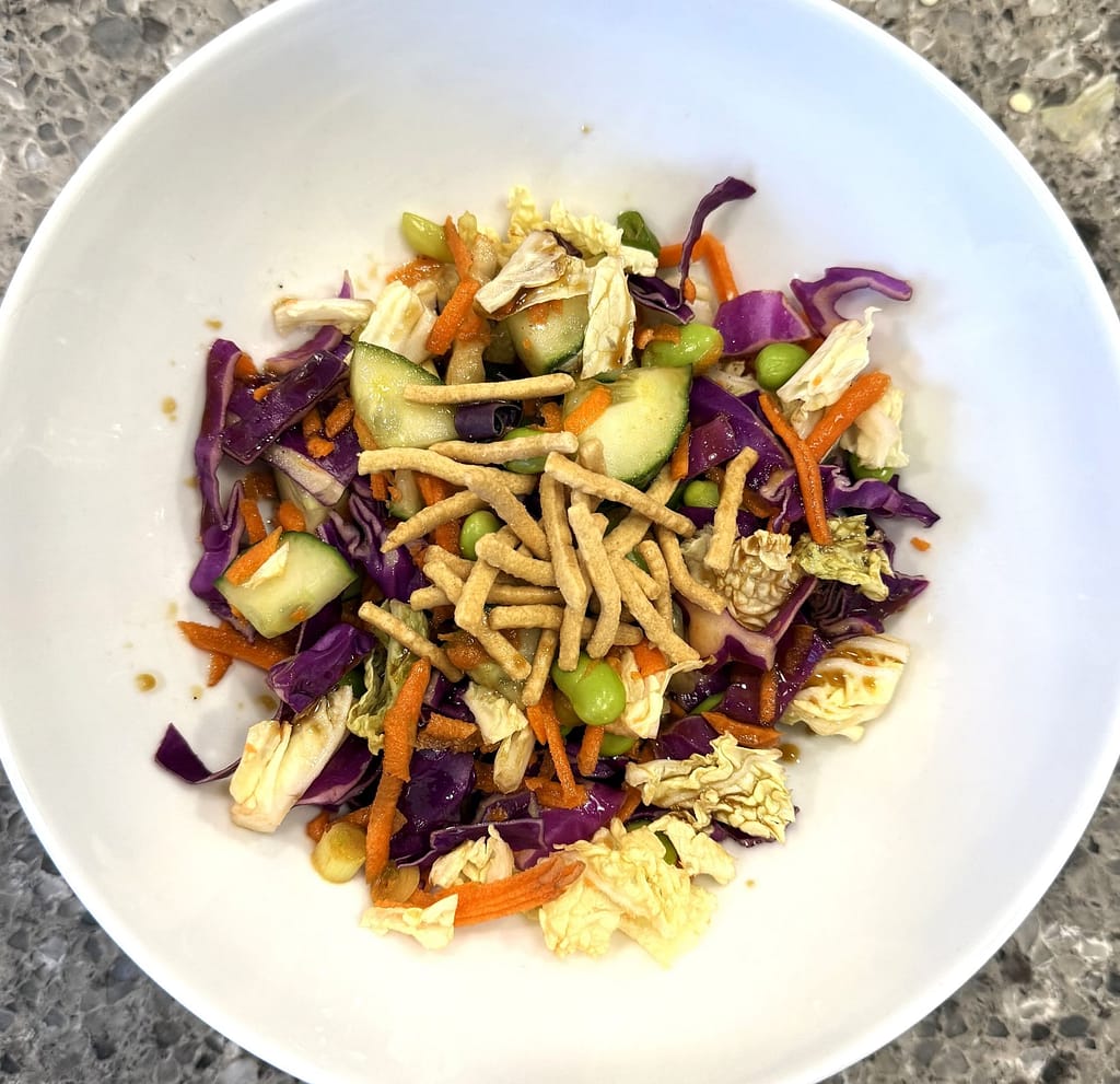 Vegan Asian Salad with Miso Dressing