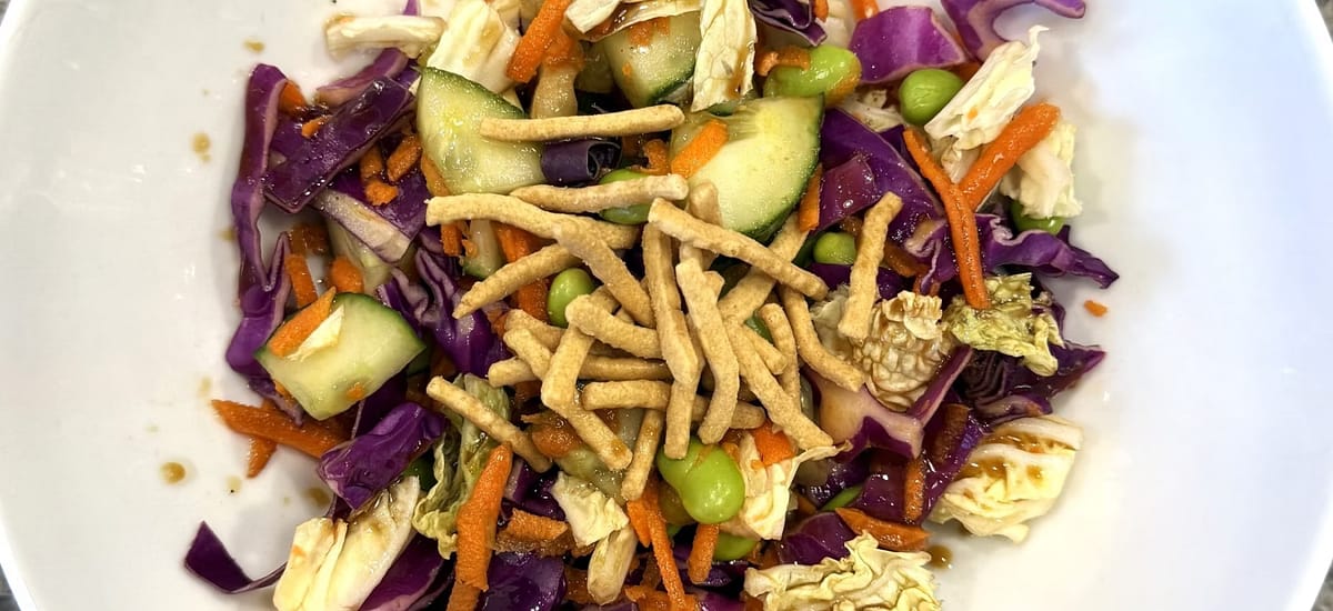 Vegan Asian Salad with Miso Dressing