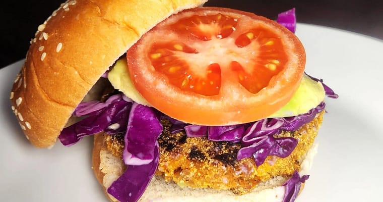 Vegan Buffalo Chickpea Burgers